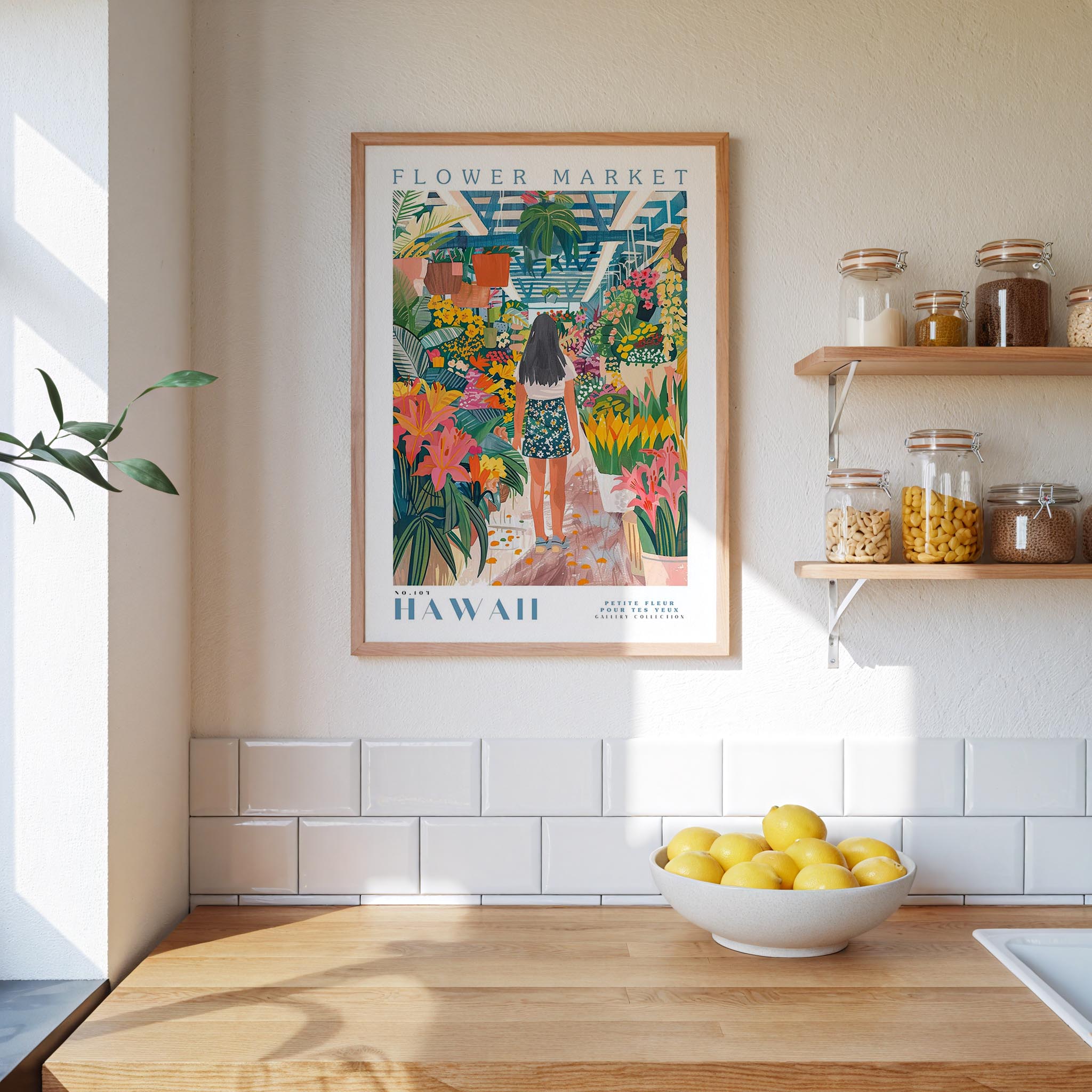 Hawaii Flower Market Poster - Poster - Flower Poster