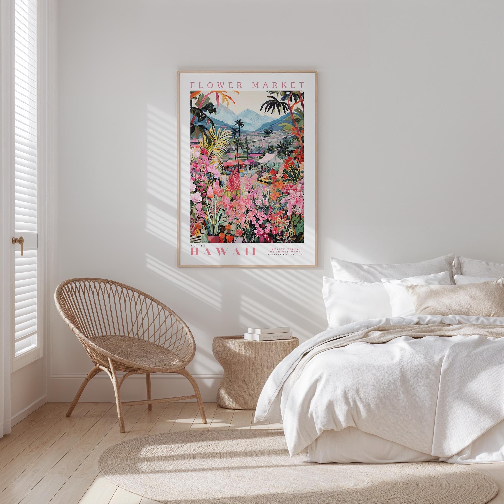 Hawaii Flower Market Poster - Posters - Flower Poster