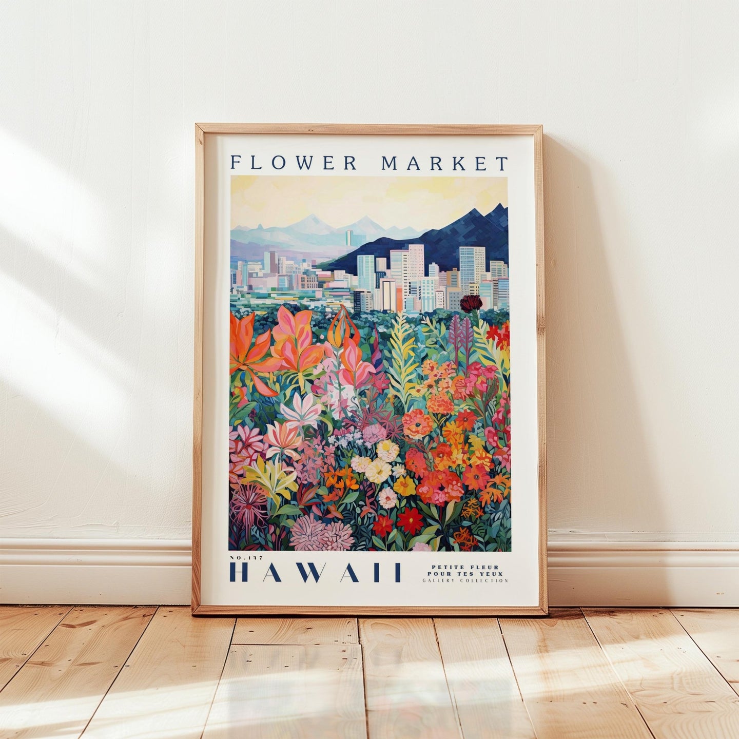 Hawaii Flower Market Poster - Posters - Flower Poster