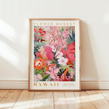 Hawaii Flower Market Poster - Posters - Flower Poster