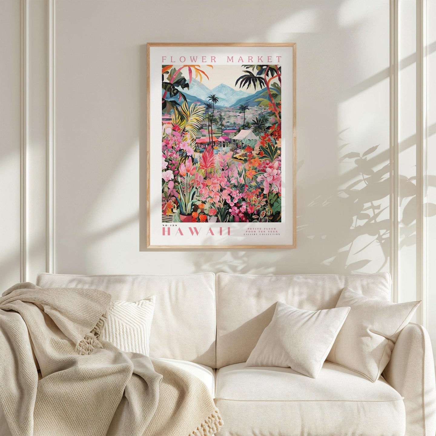 Hawaii Flower Market Poster - Posters - Flower Poster