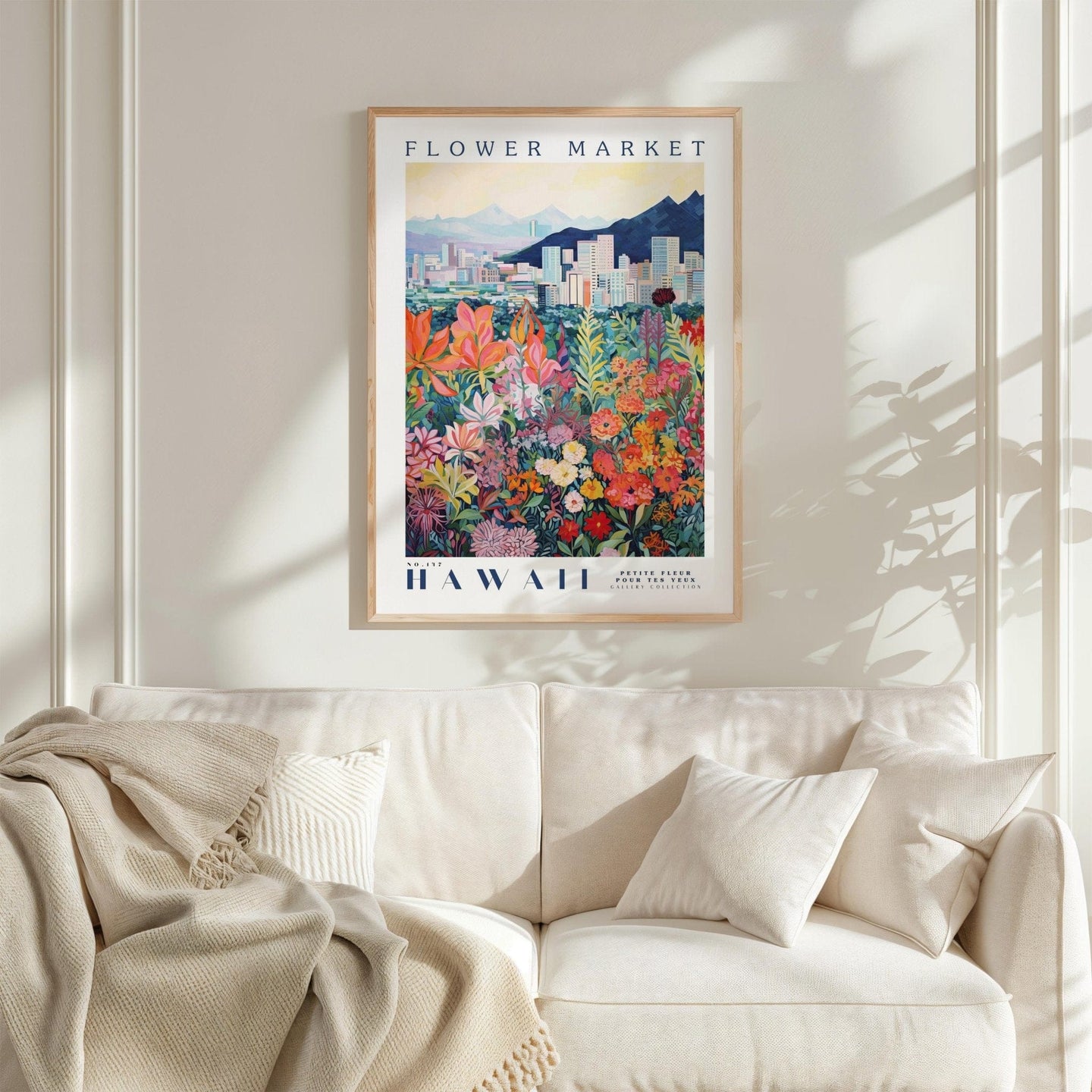 Hawaii Flower Market Poster - Posters - Flower Poster