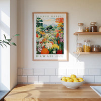 Hawaii Flower Market Poster - Posters - Flower Poster
