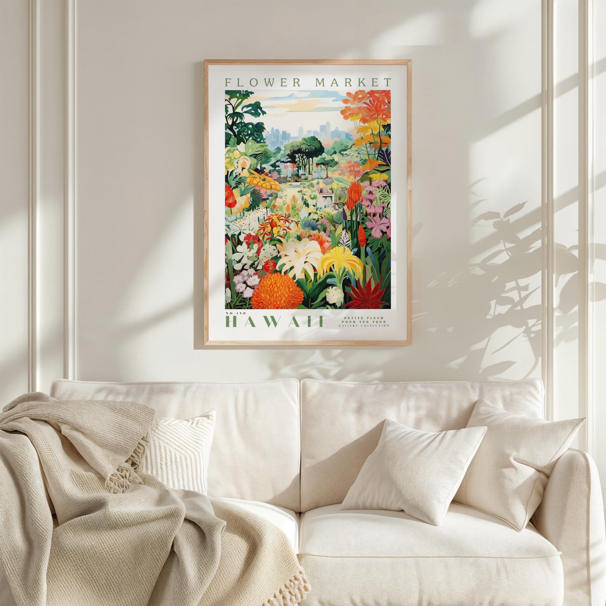 Hawaii Flower Market Poster - Posters - Flower Poster