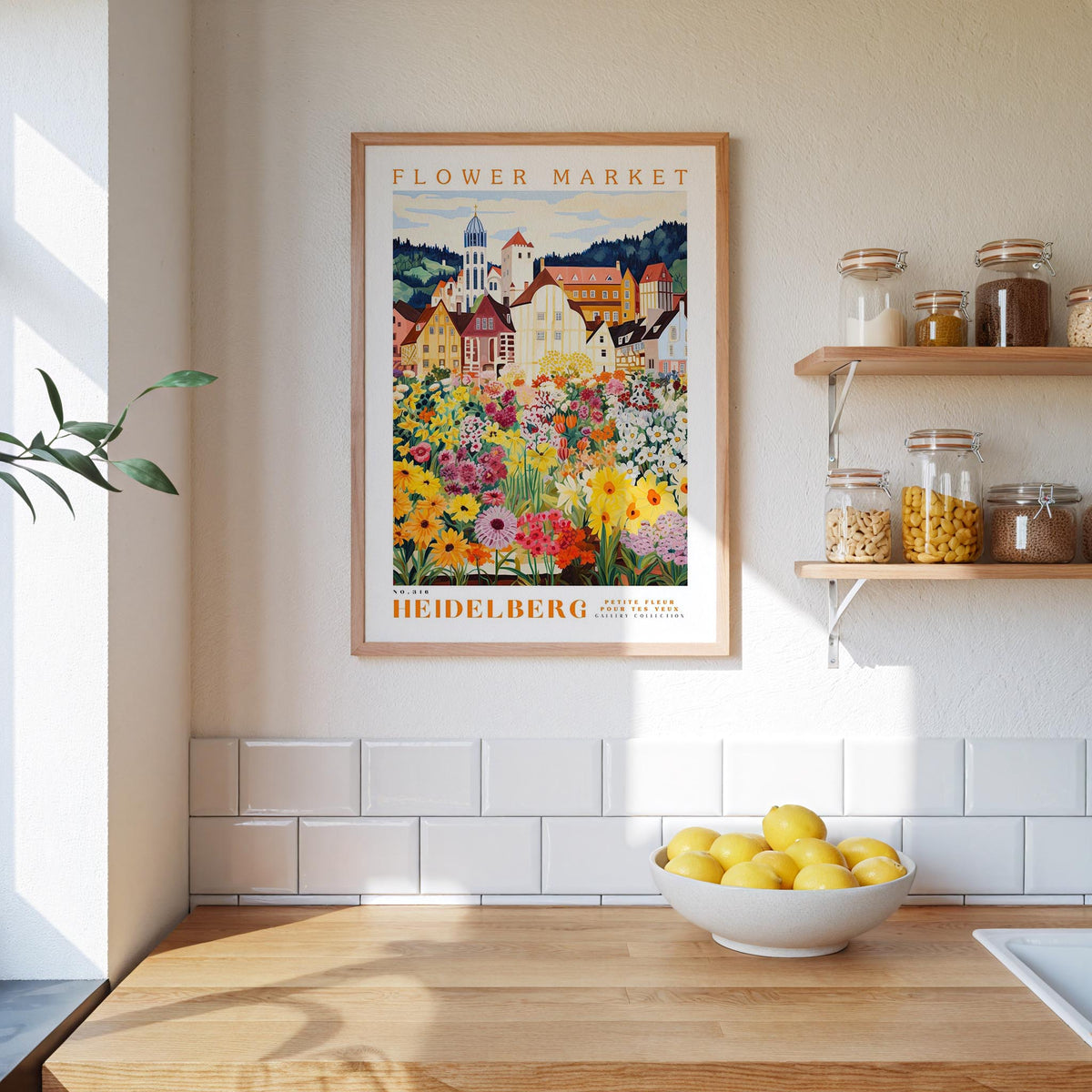 Heidelberg Flower Market Poster - Poster - Flower Poster