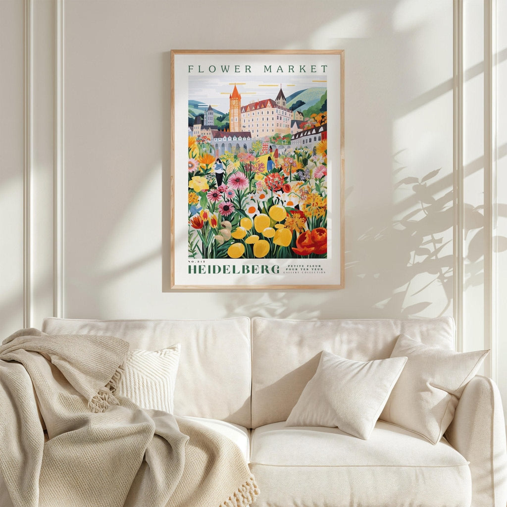 Heidelberg Flower Market Poster - Poster - Flower Poster