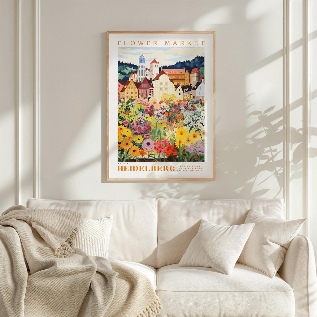 Heidelberg Flower Market Poster - Poster - Flower Poster