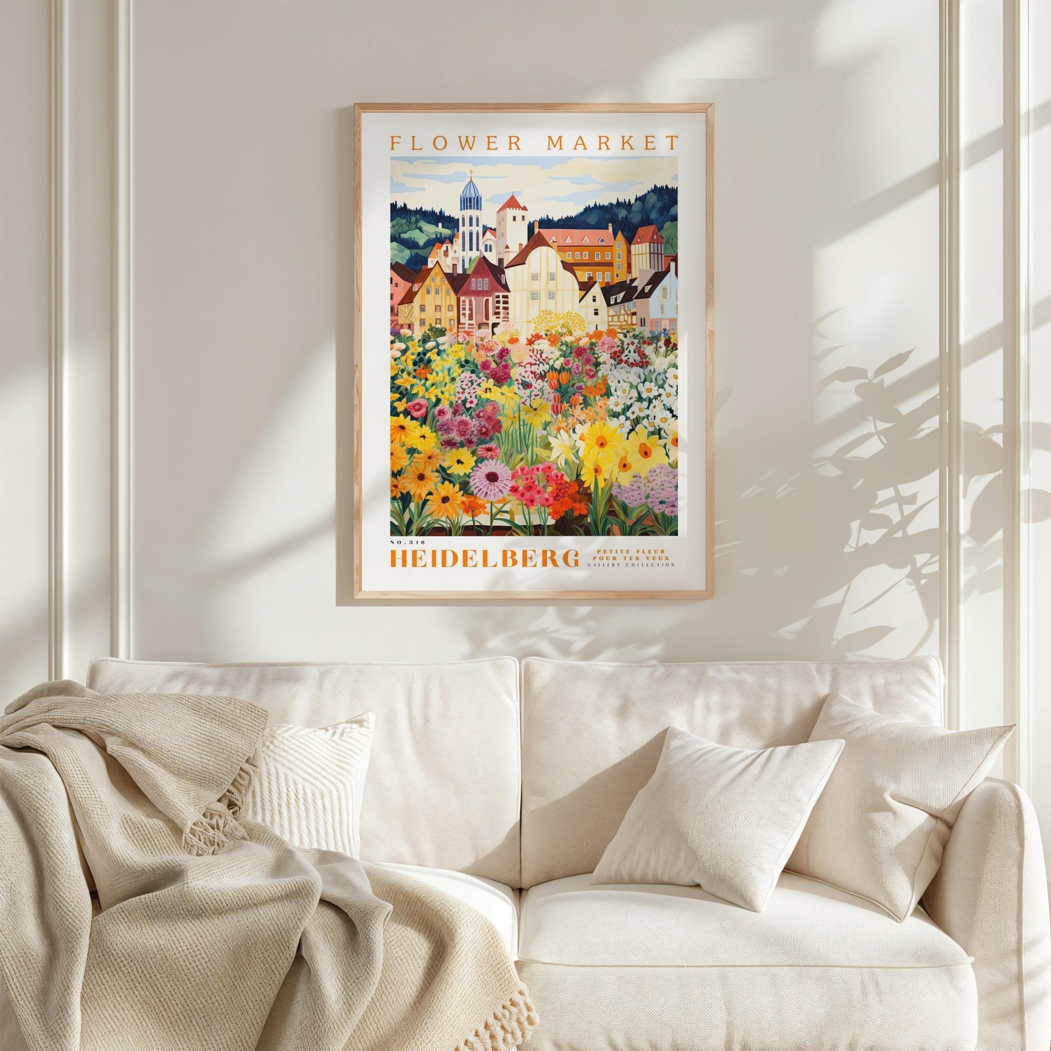 Heidelberg Flower Market Poster - Poster - Flower Poster