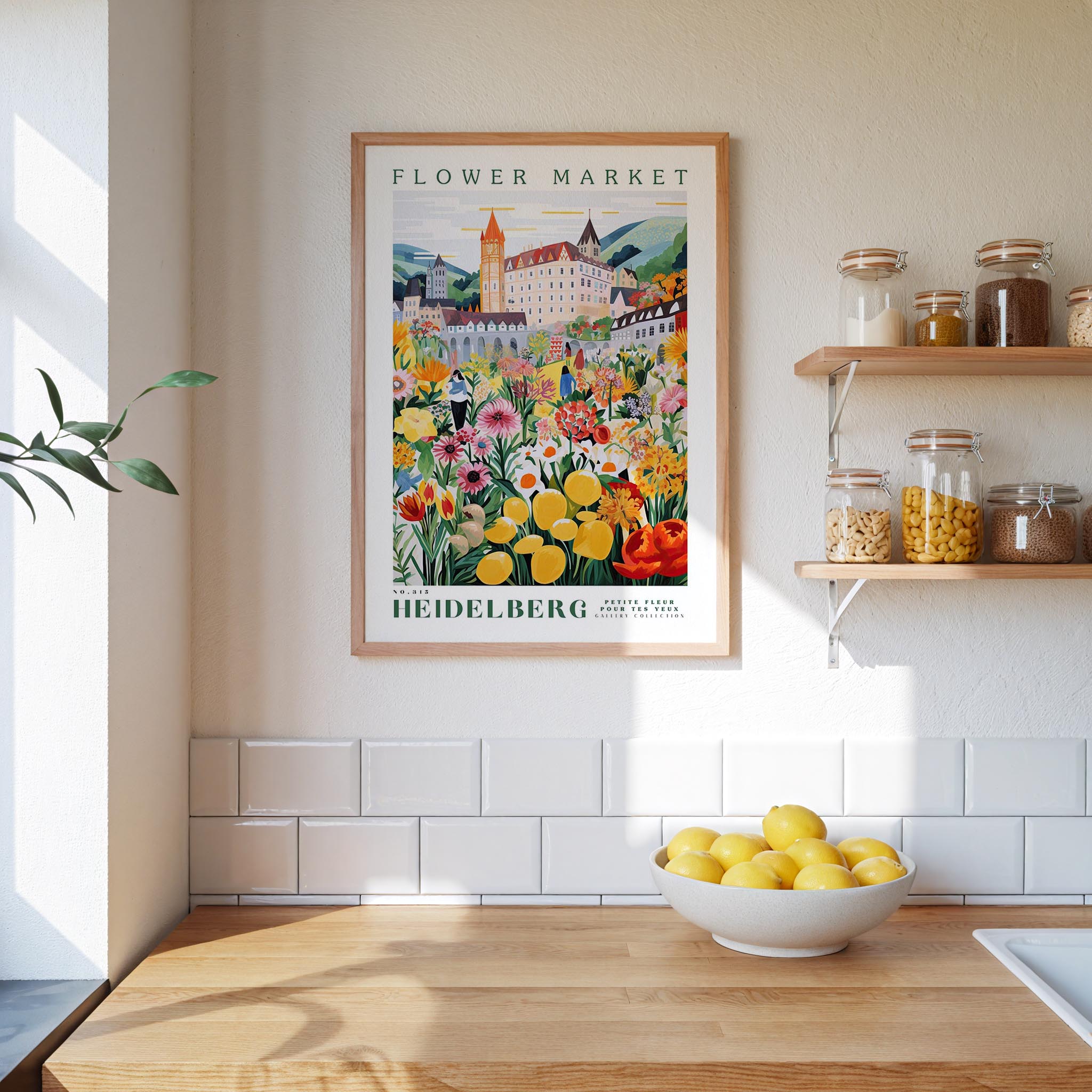 Heidelberg Flower Market Poster - Poster - Flower Poster
