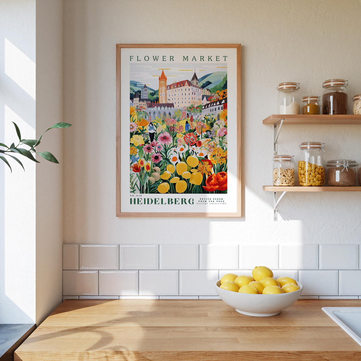 Heidelberg Flower Market Poster - Poster - Flower Poster