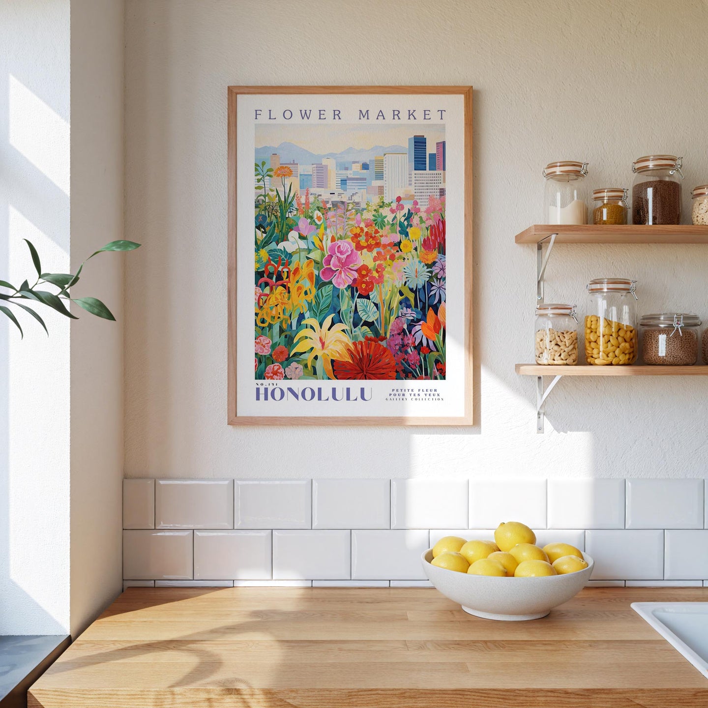 Honolulu Flower Market Poster - Posters - Flower Poster