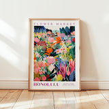Honolulu Flower Market Poster - Posters - Flower Poster