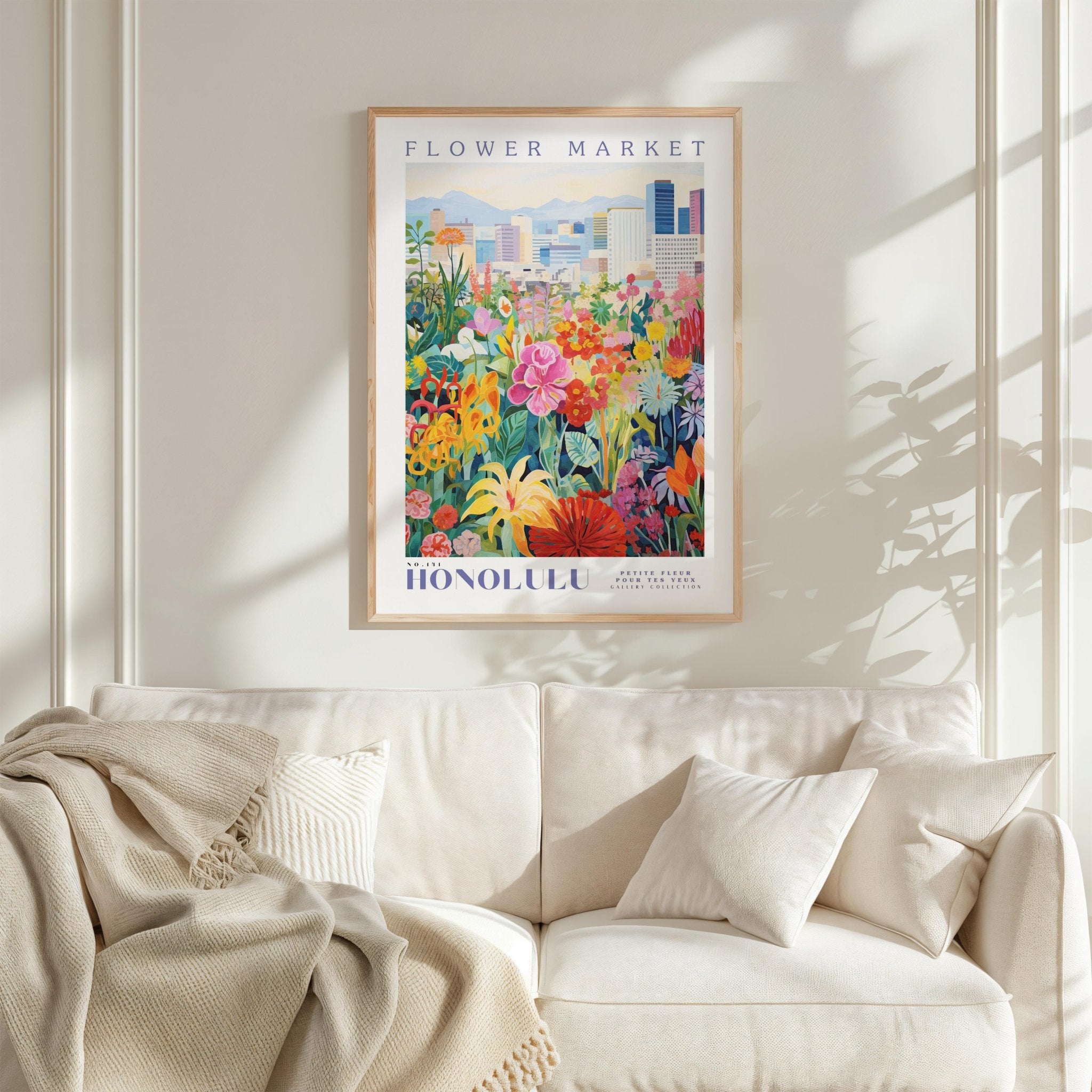 Honolulu Flower Market Poster - Posters - Flower Poster