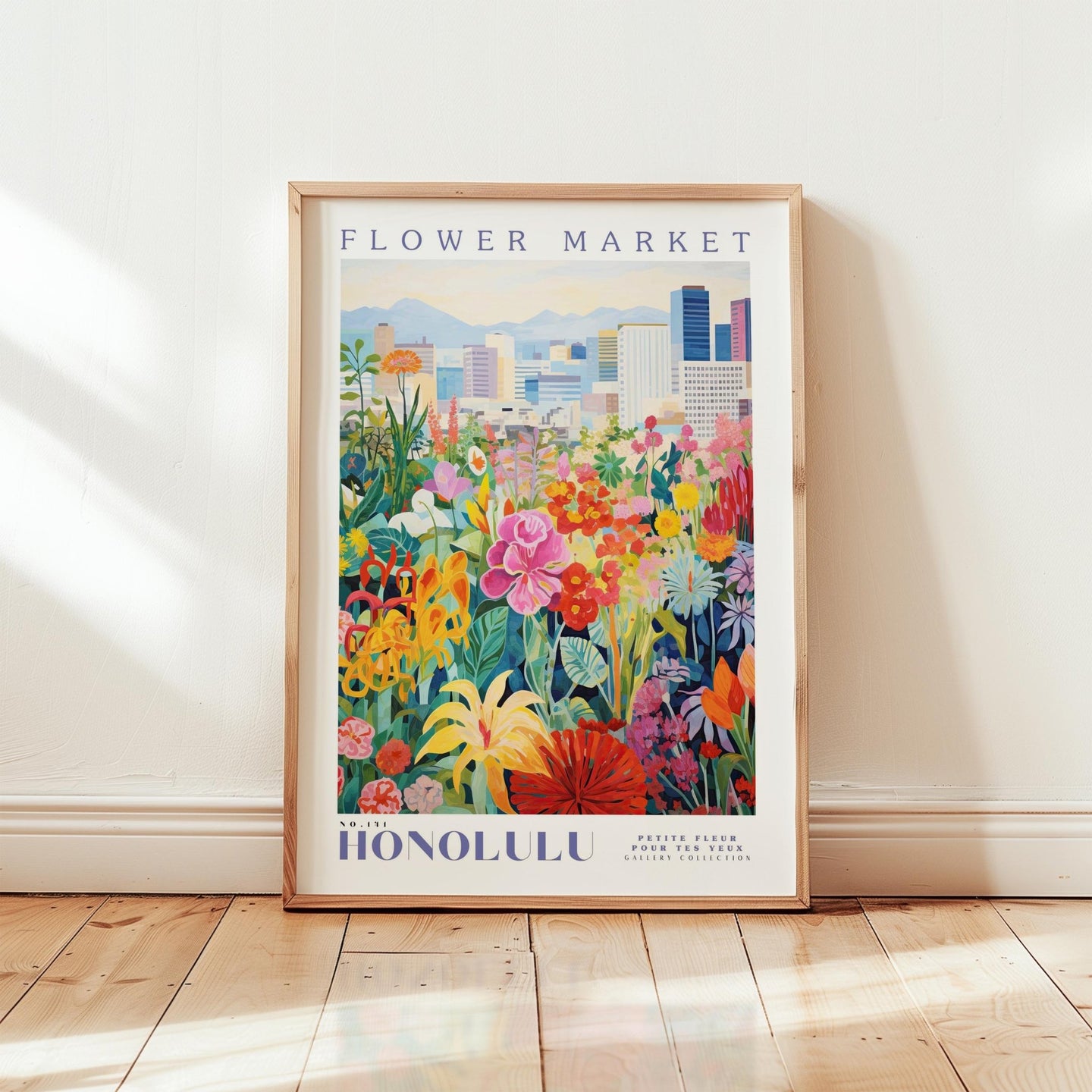Honolulu Flower Market Poster - Posters - Flower Poster