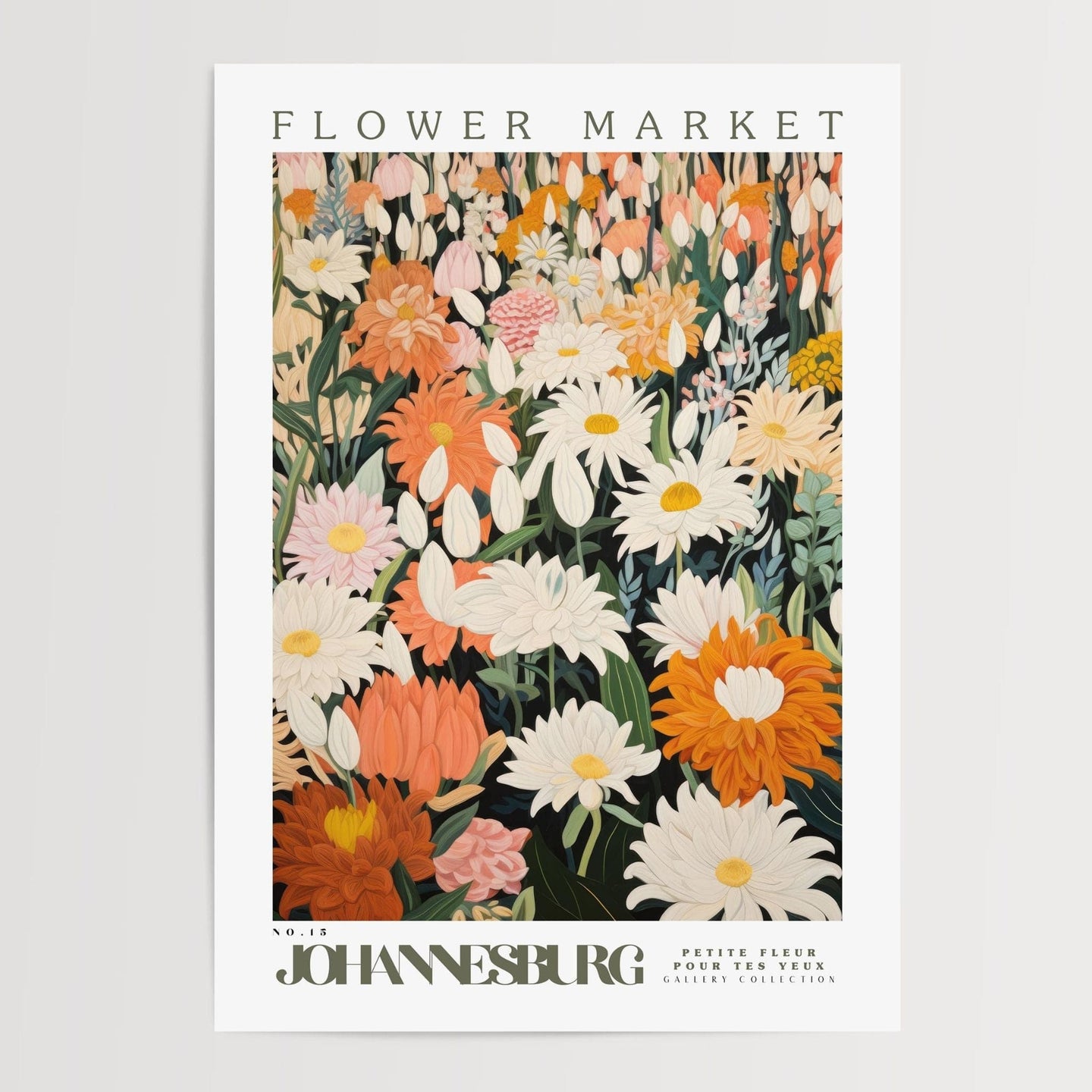 Johannesburg Flower Market Poster - Posters - Flower Poster