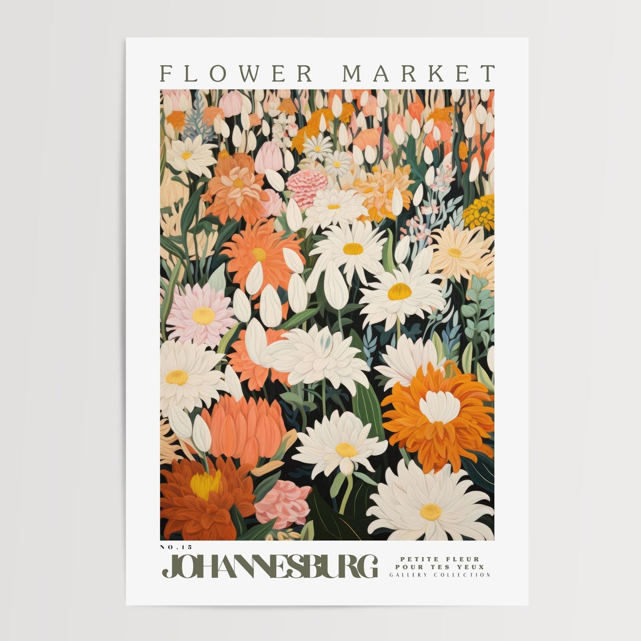 Johannesburg Flower Market Poster - Posters - Flower Poster