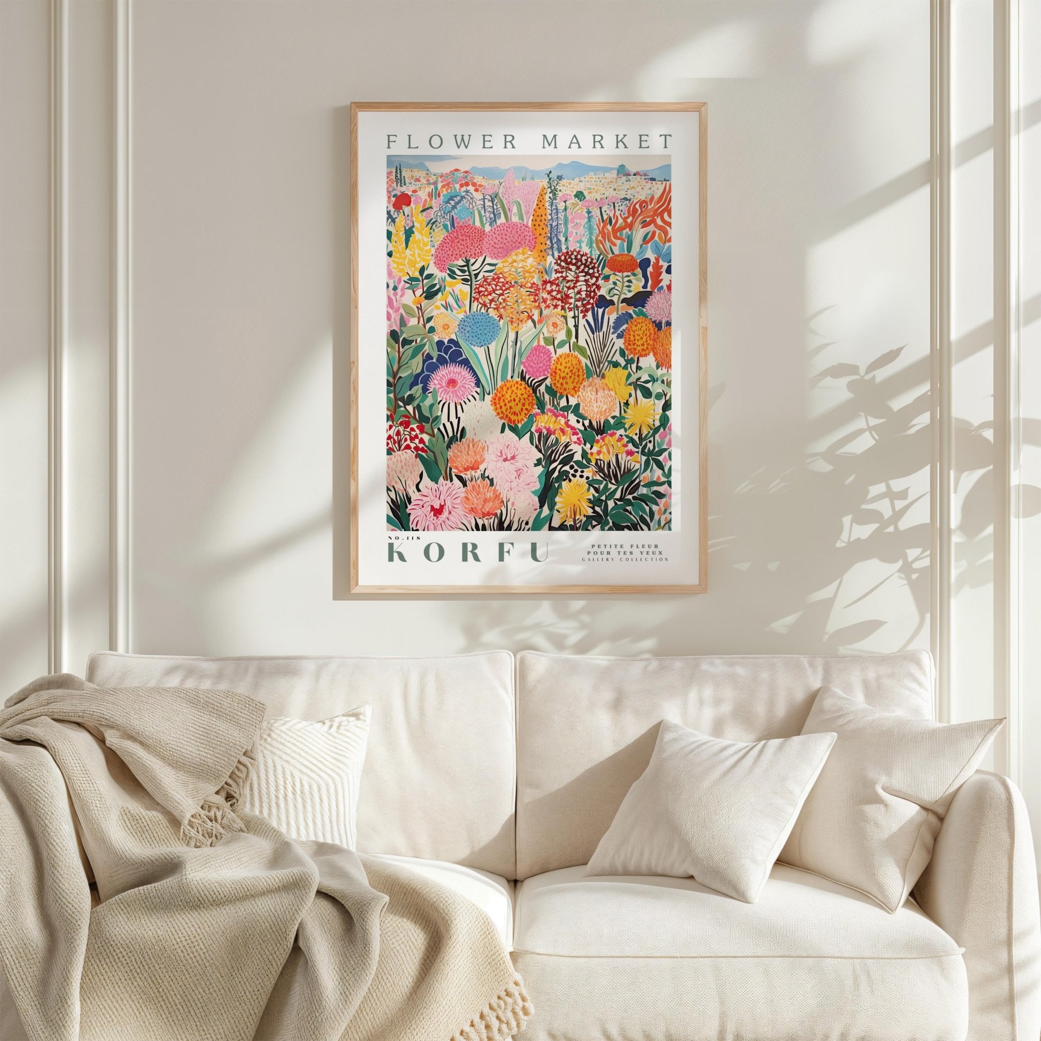 Korfu Flower Market Poster - Posters - Flower Poster
