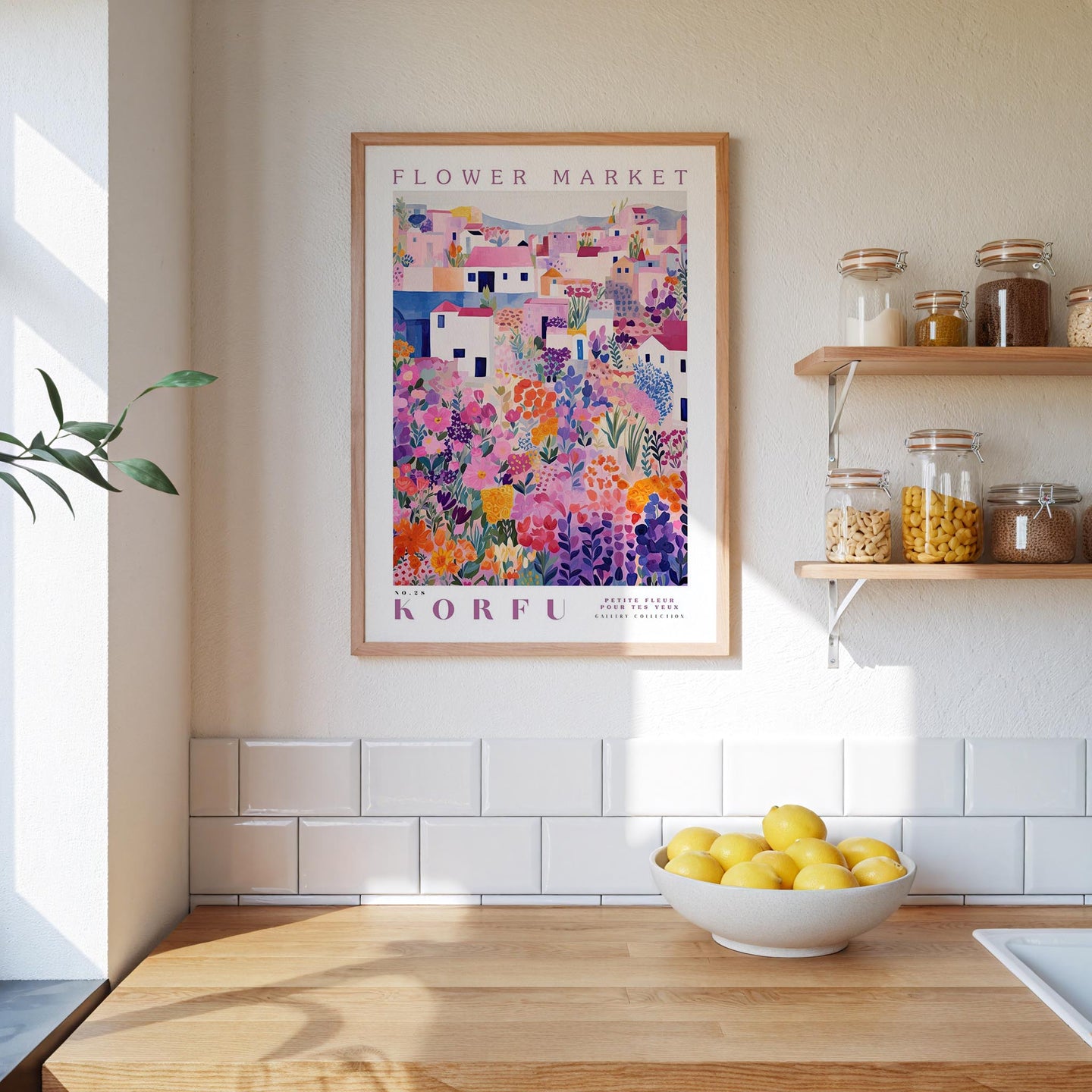 Korfu Flower Market Poster - Posters - Flower Poster