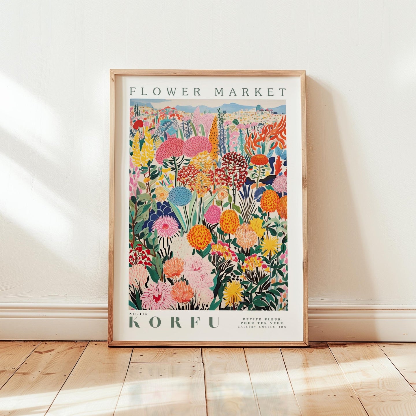 Korfu Flower Market Poster - Posters - Flower Poster