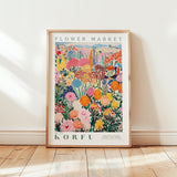 Korfu Flower Market Poster - Posters - Flower Poster