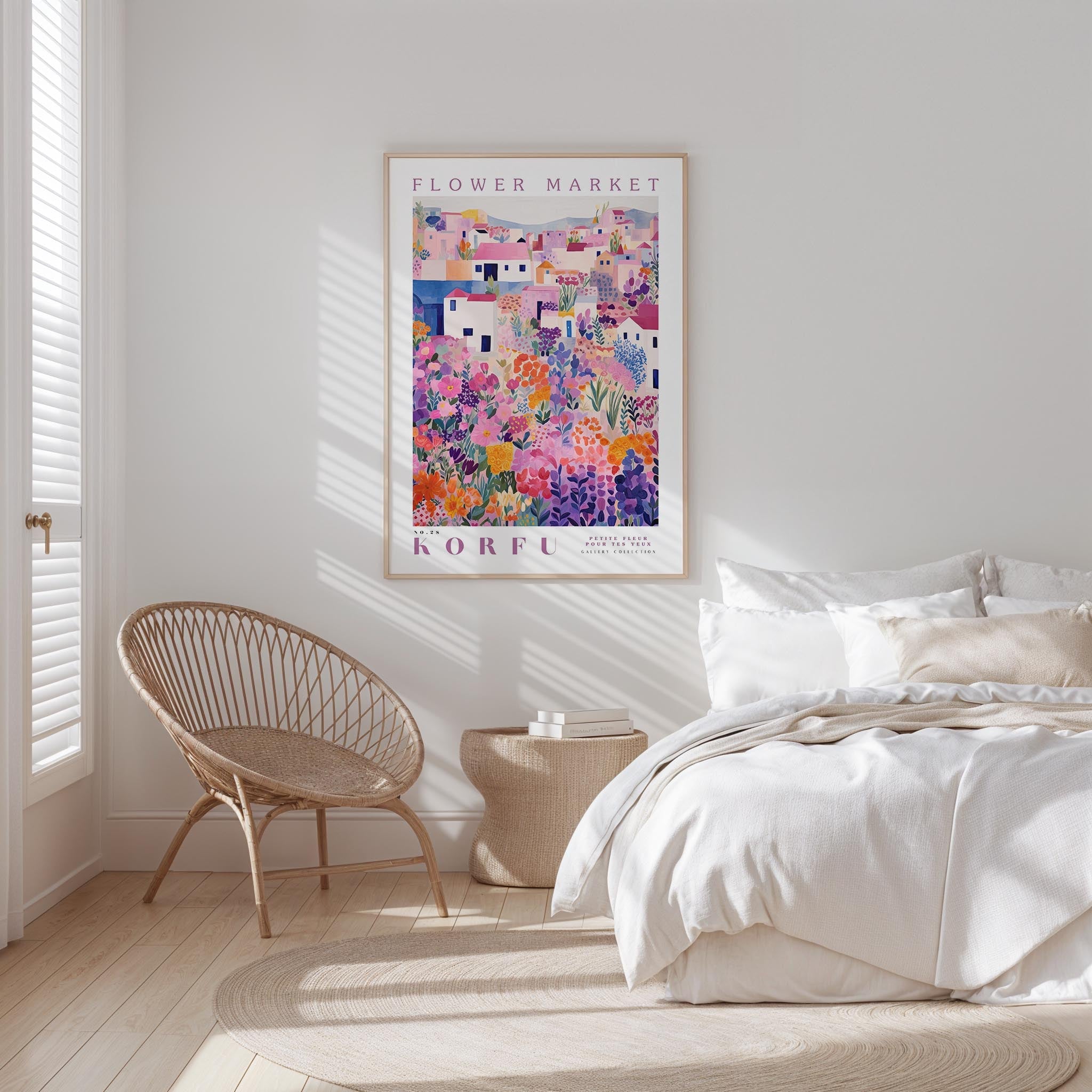 Korfu Flower Market Poster - Posters - Flower Poster