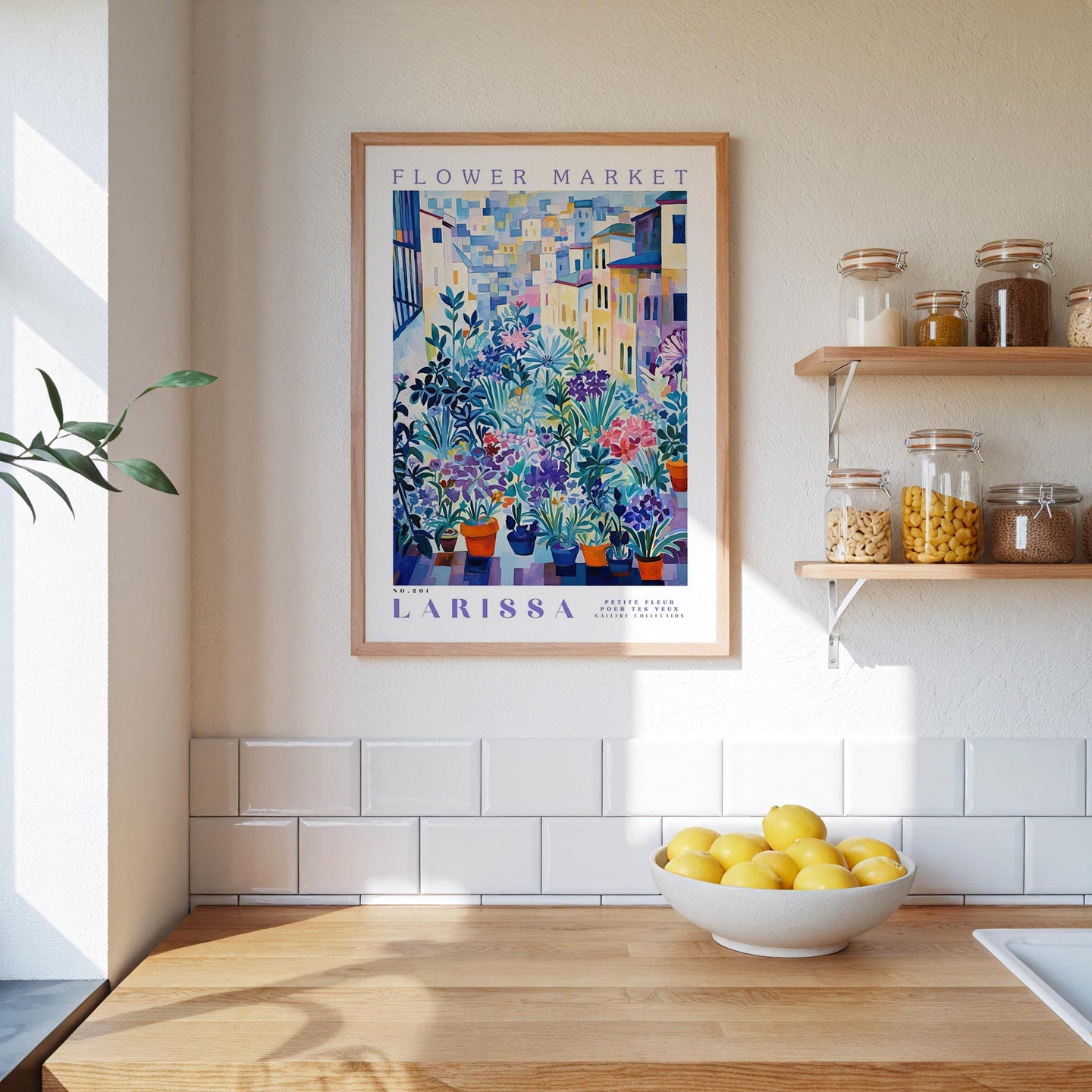 Larissa Flower Market Poster - Posters - Flower Poster