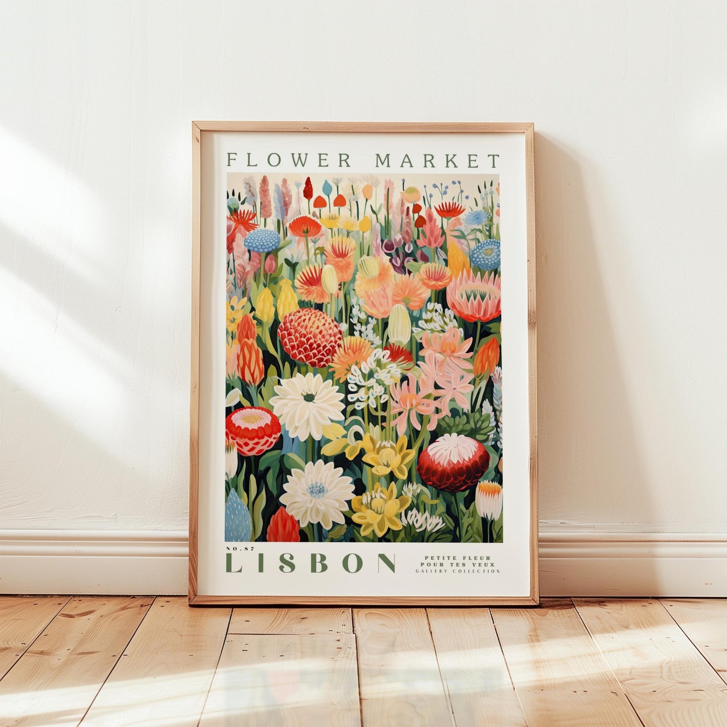 Lisbon Flower Market Poster - Posters - Flower Poster