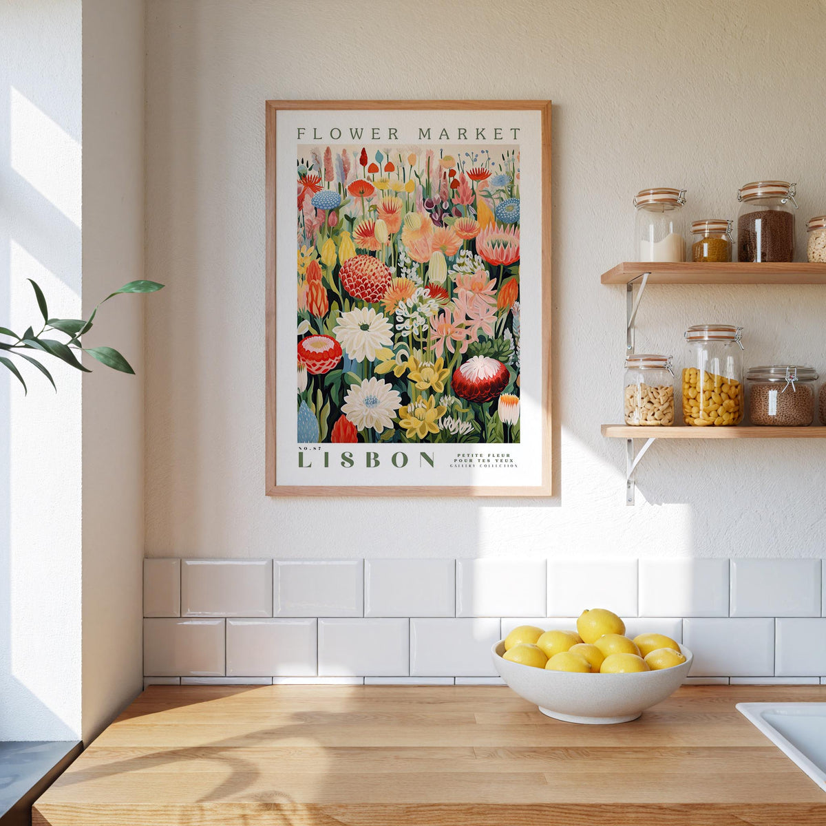 Lisbon Flower Market Poster - Posters - Flower Poster