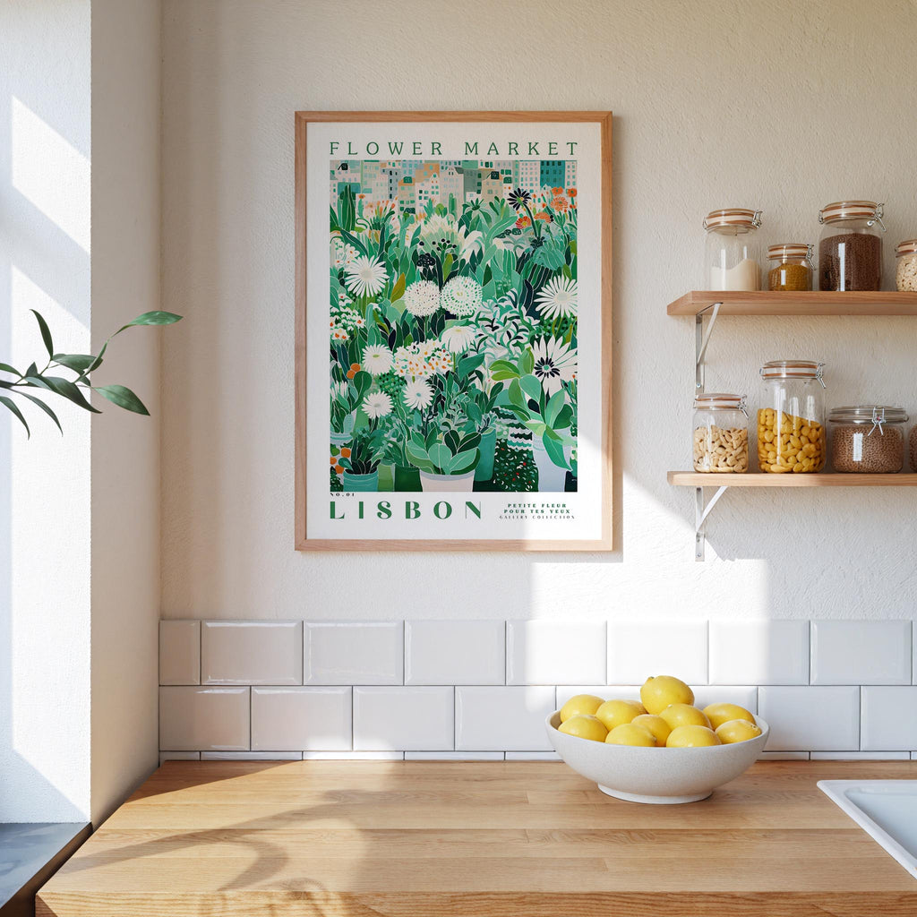 Lisbon Flower Market Poster - Posters - Flower Poster
