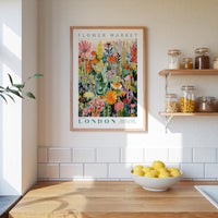 London Flower Market Poster - Posters - Flower Poster