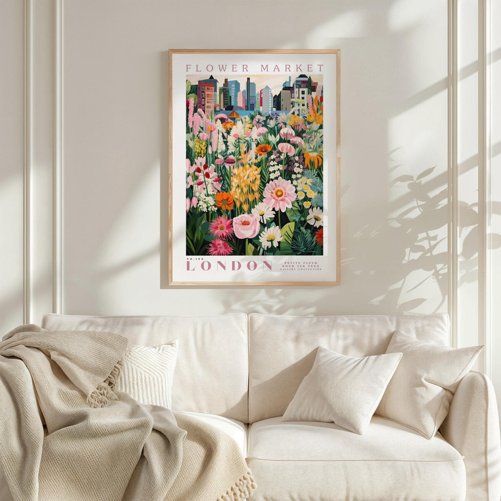 London Flower Market Poster - Posters - Flower Poster