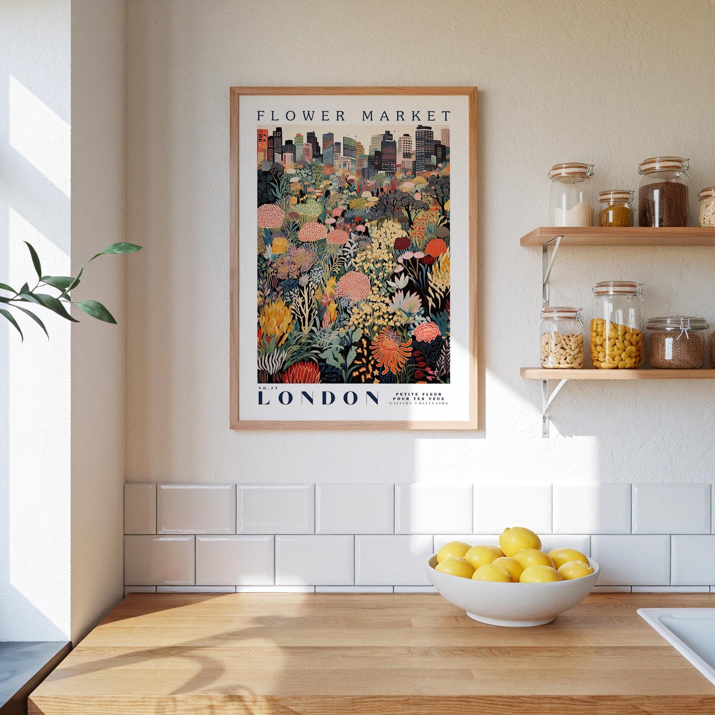 London Flower Market Poster - Posters - Flower Poster