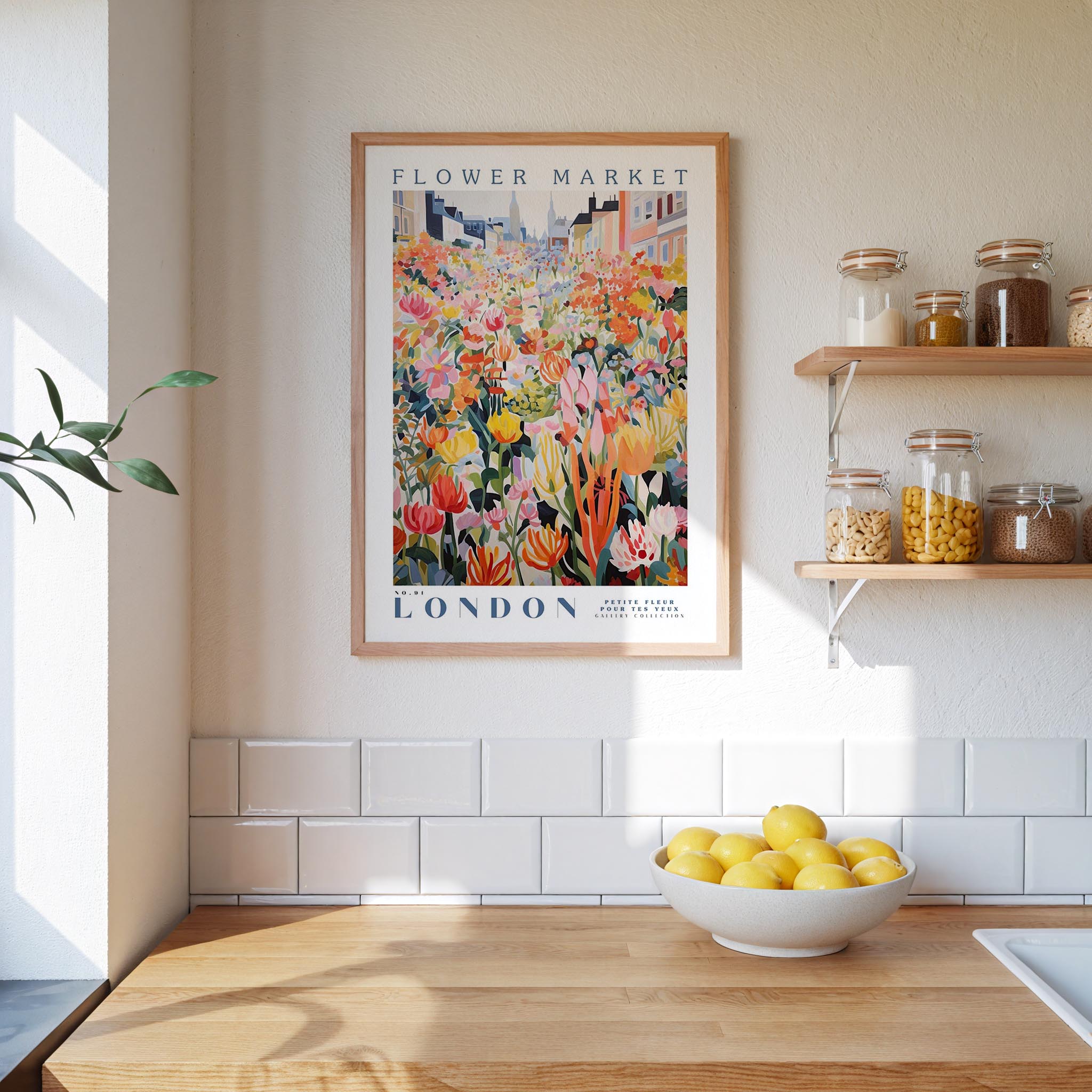 London Flower Market Poster - Posters - Flower Poster