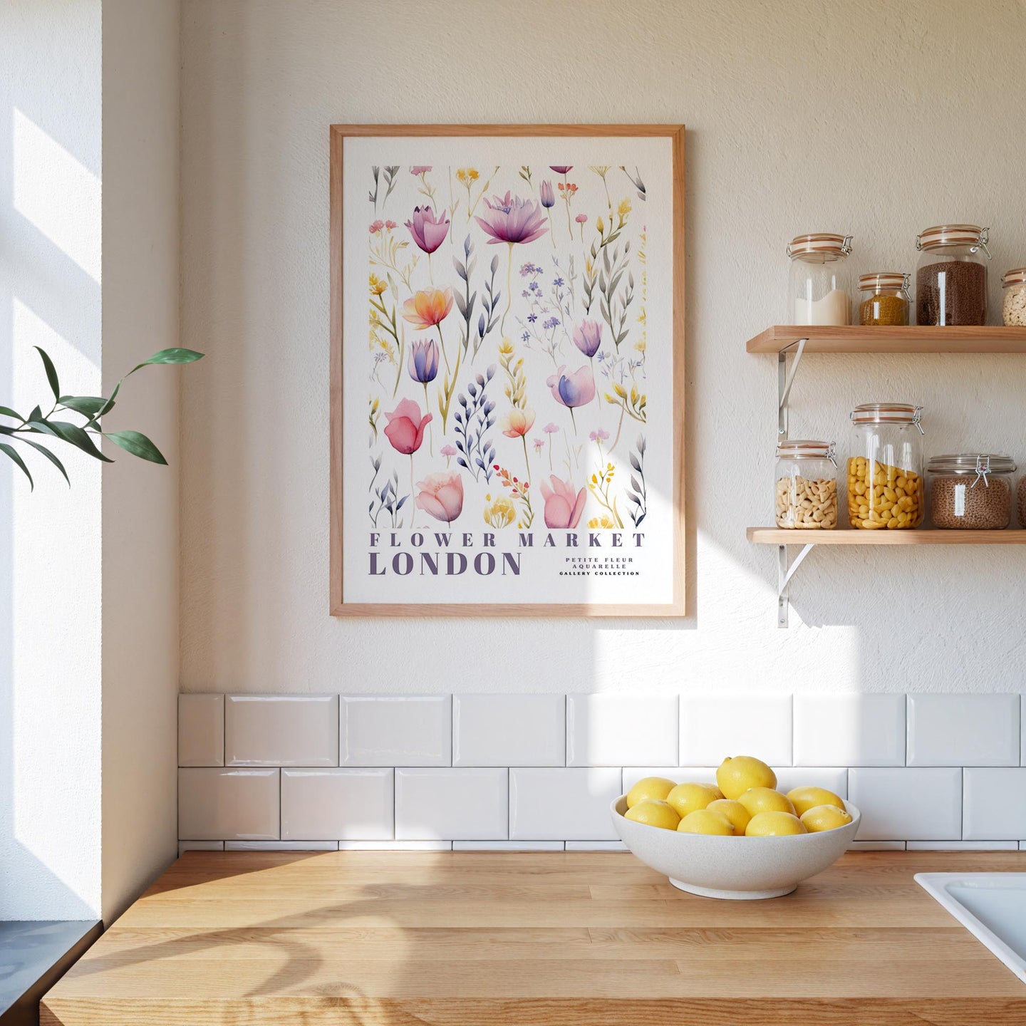 London Flower Market Poster - Posters - Flower Poster
