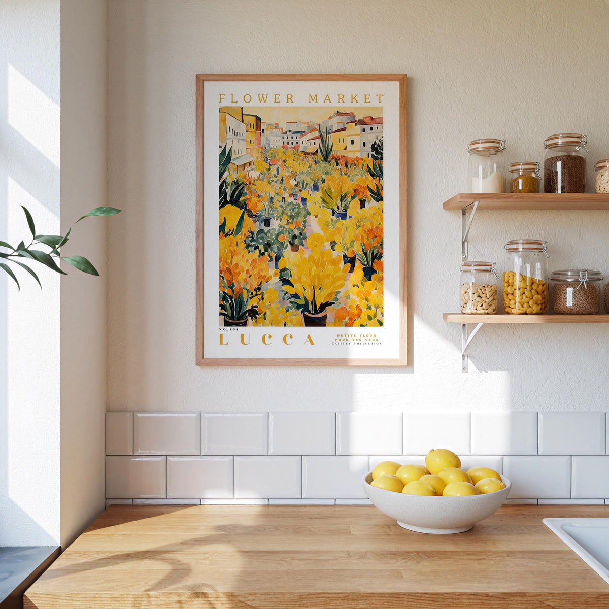 Lucca Flower Market Poster - Posters - Flower Poster