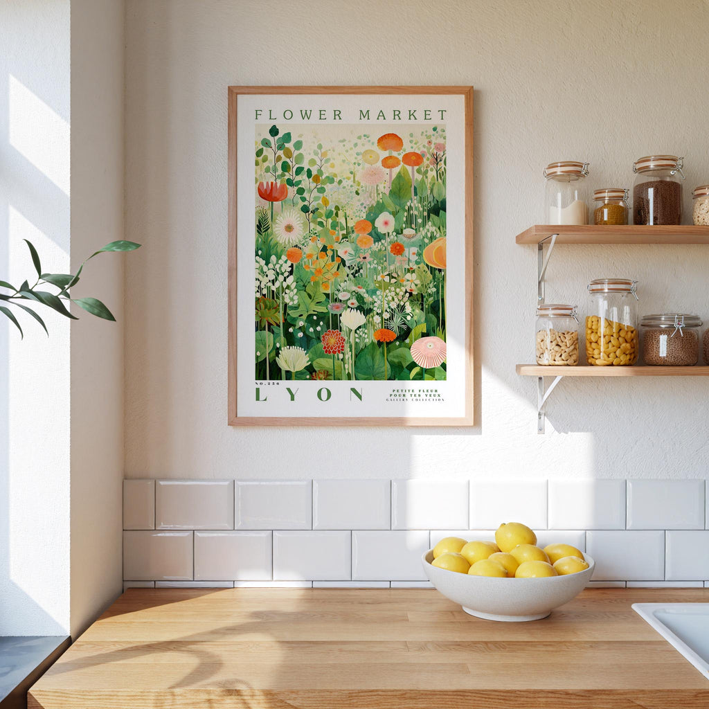 Lyon Flower Market Poster - Poster - Flower Poster