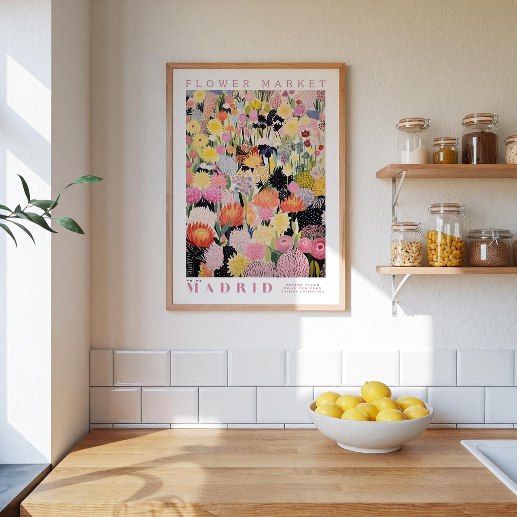 Madrid Flower Market Poster - Posters - Flower Poster