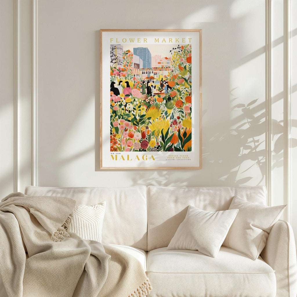 Malaga Flower Market Poster - Posters - Flower Poster