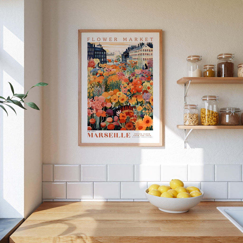 Marseille Flower Market Poster - Poster - Flower Poster