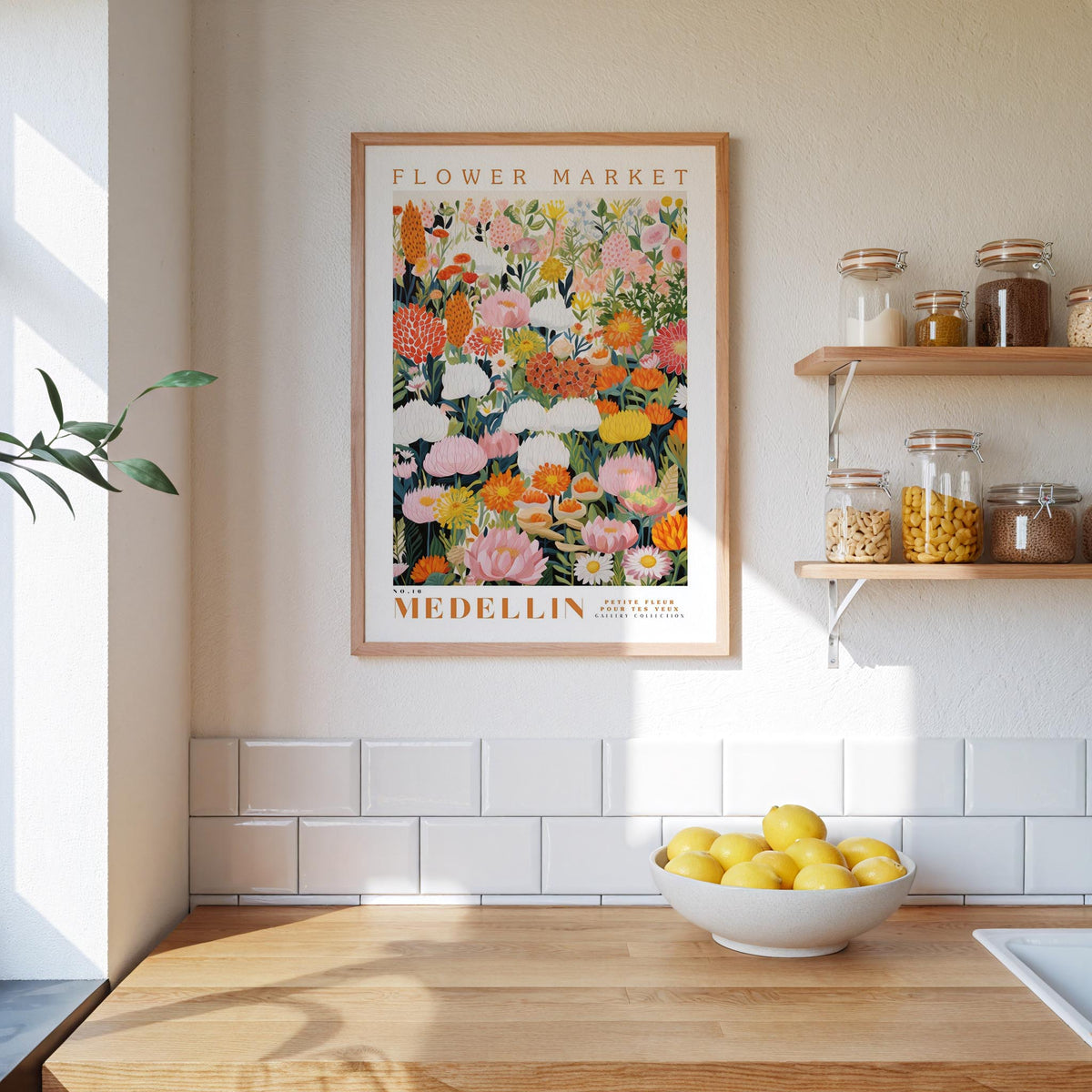 Medellin Flower Market Poster - Posters - Flower Poster