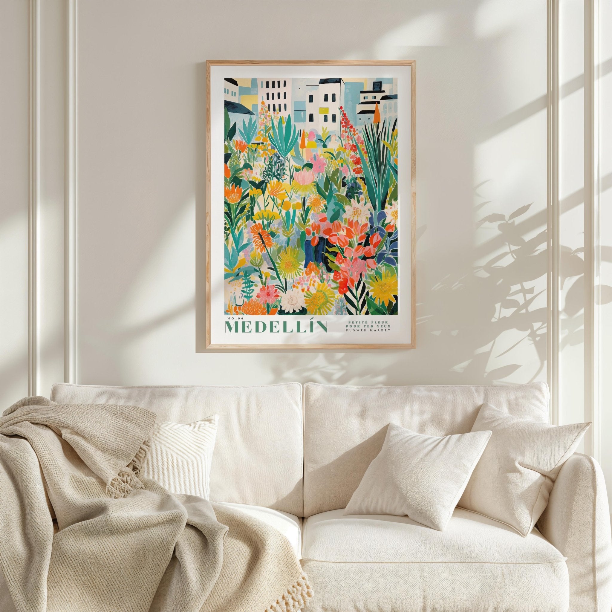Medellin Flower Market Poster - Posters - Flower Poster