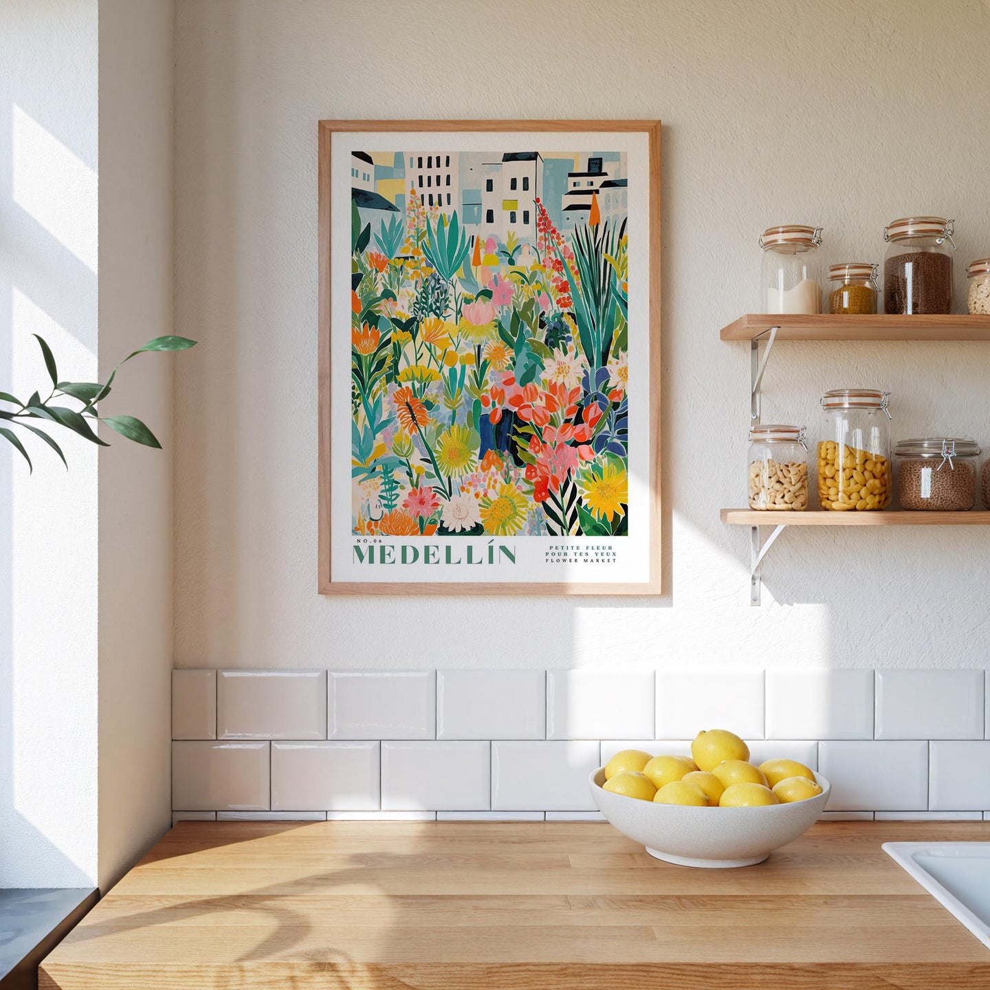 Medellin Flower Market Poster - Posters - Flower Poster