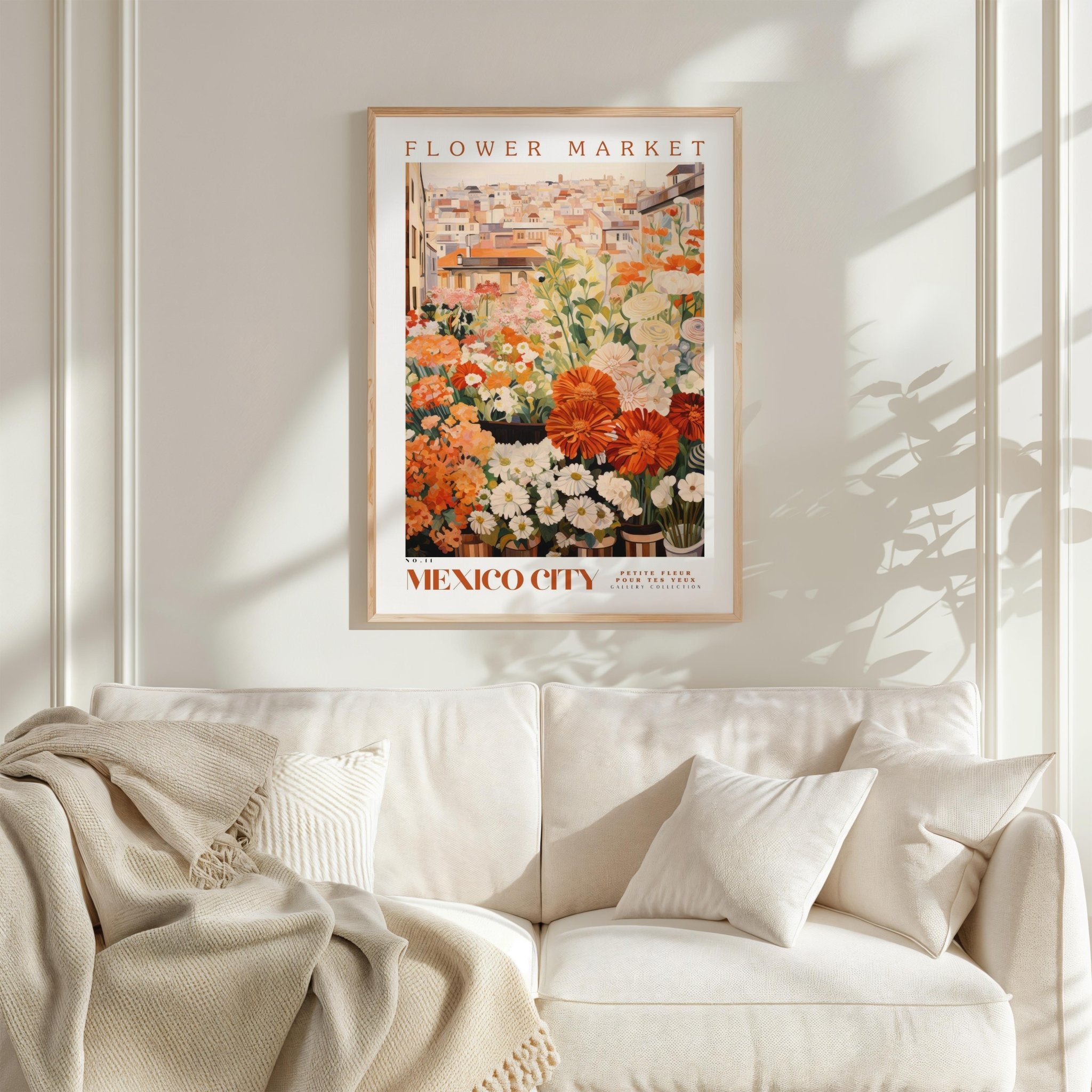 Mexico City Flower Market Poster - Posters - Flower Poster