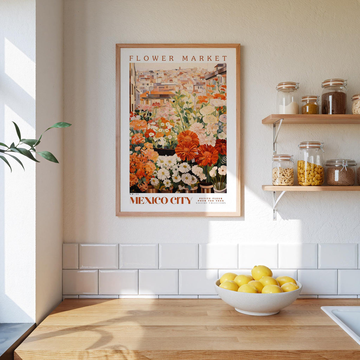 Mexico City Flower Market Poster - Posters - Flower Poster