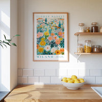 Milano Flower Market Poster - Posters - Flower Poster