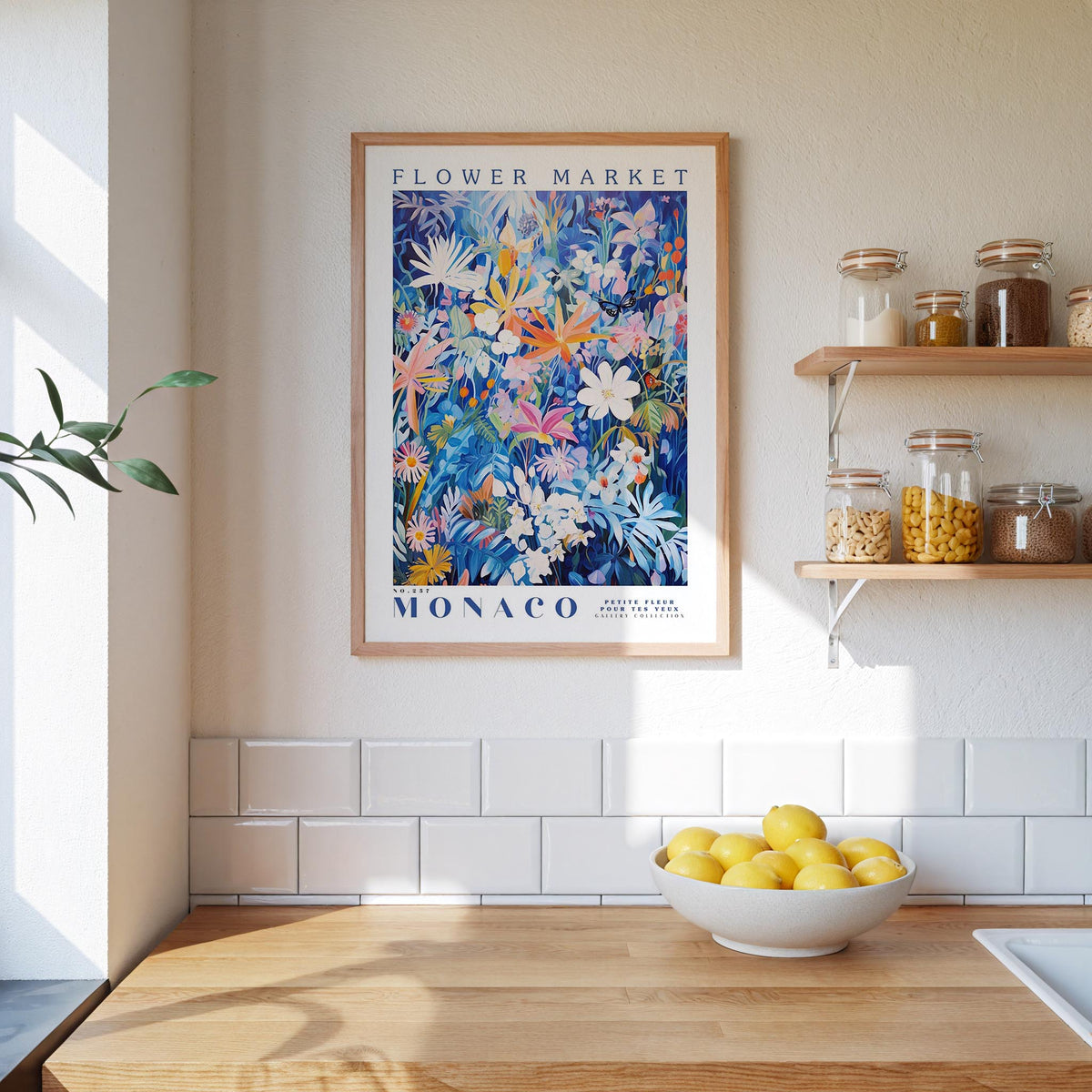 Monaco Flower Market Poster - Poster - Flower Poster