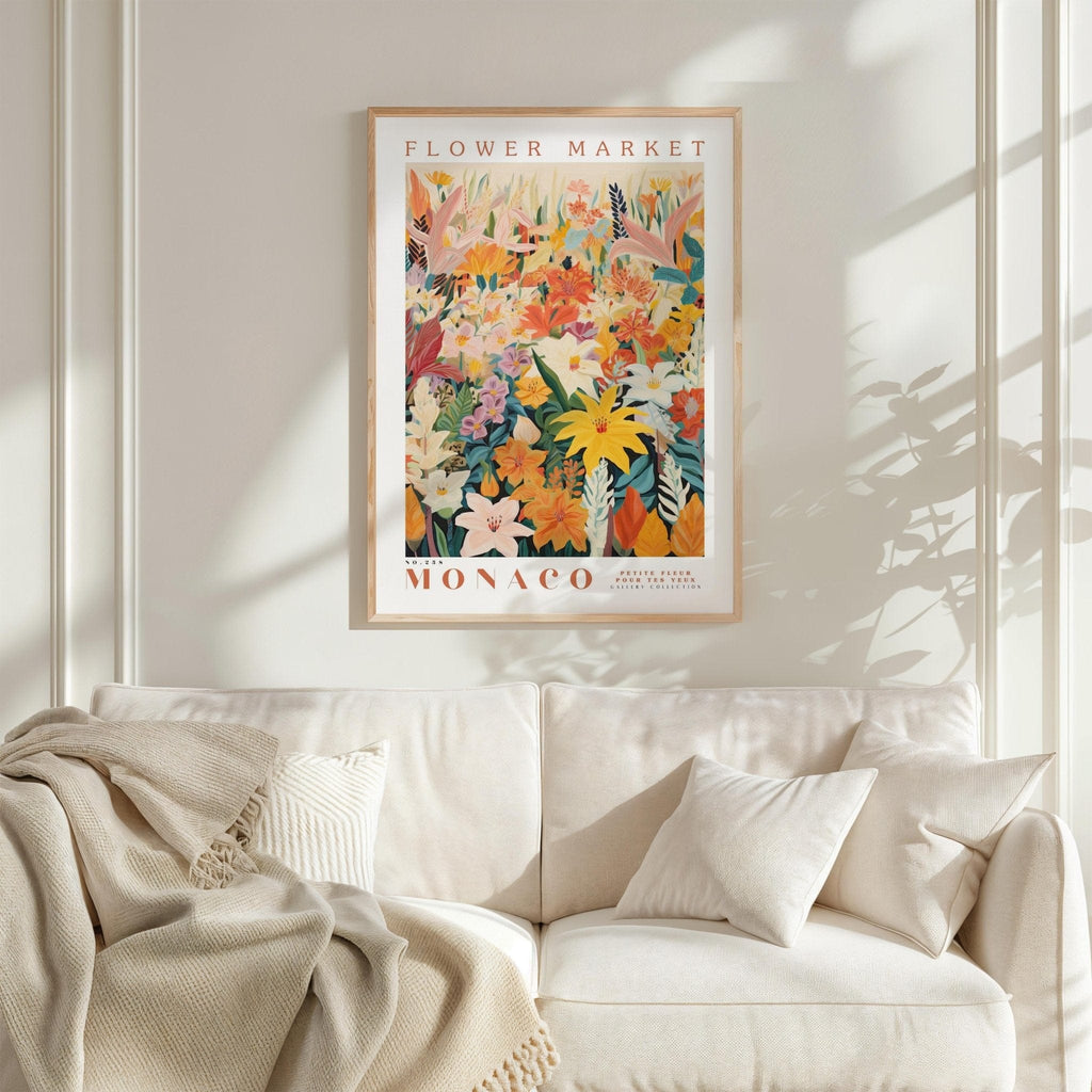 Monaco Flower Market Poster - Poster - Flower Poster