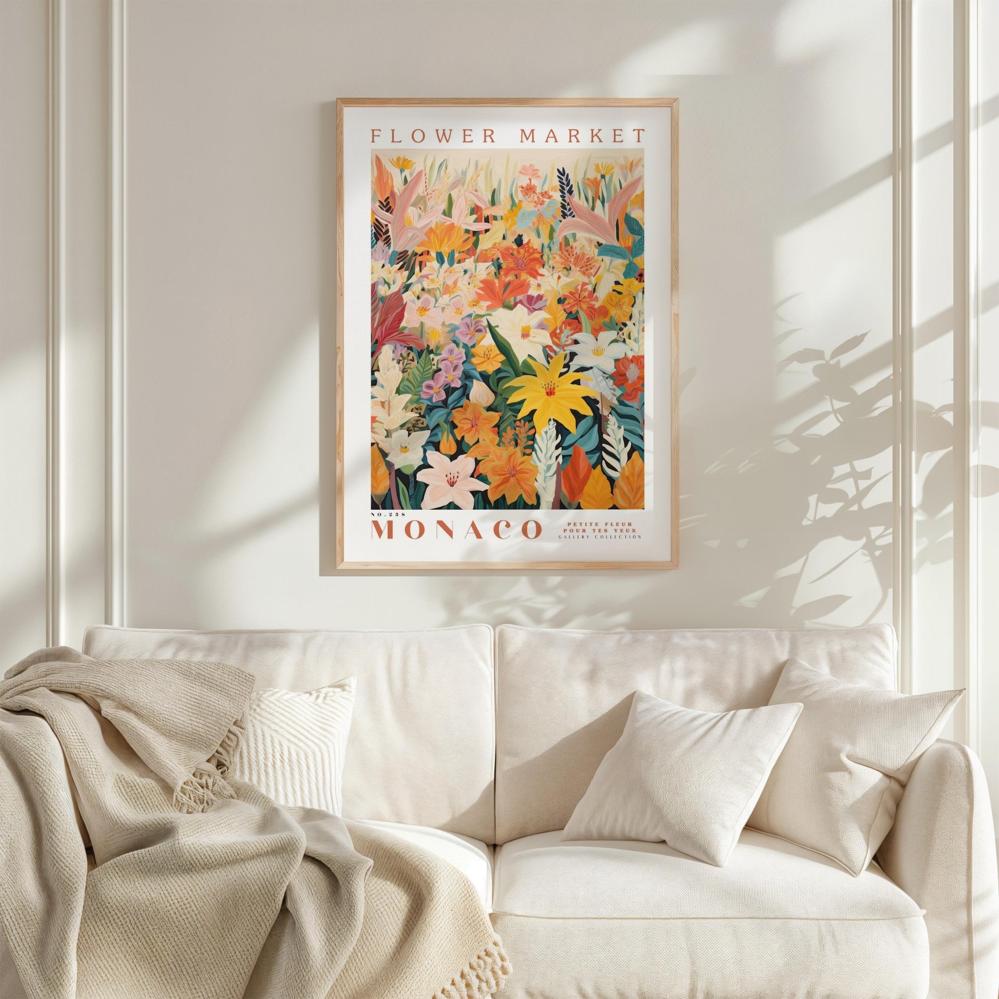 Monaco Flower Market Poster - Poster - Flower Poster