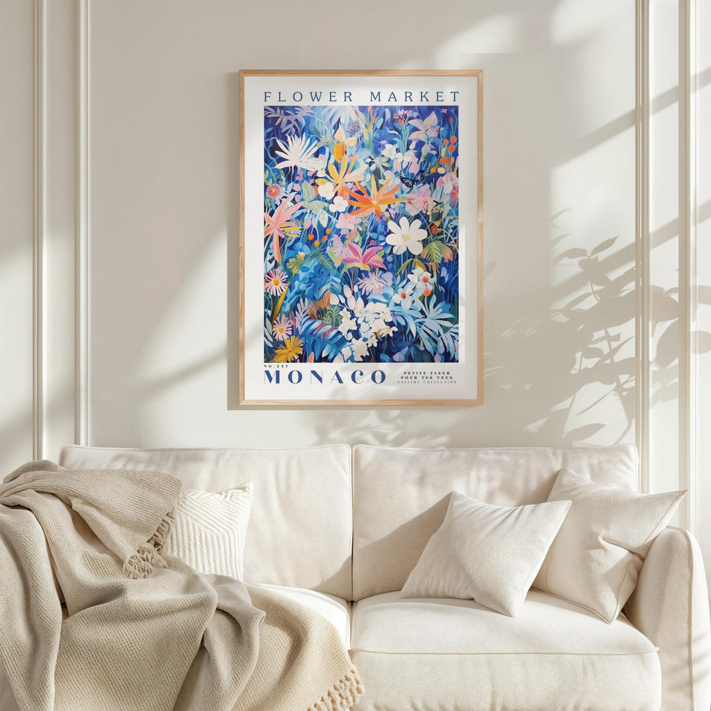 Monaco Flower Market Poster - Poster - Flower Poster