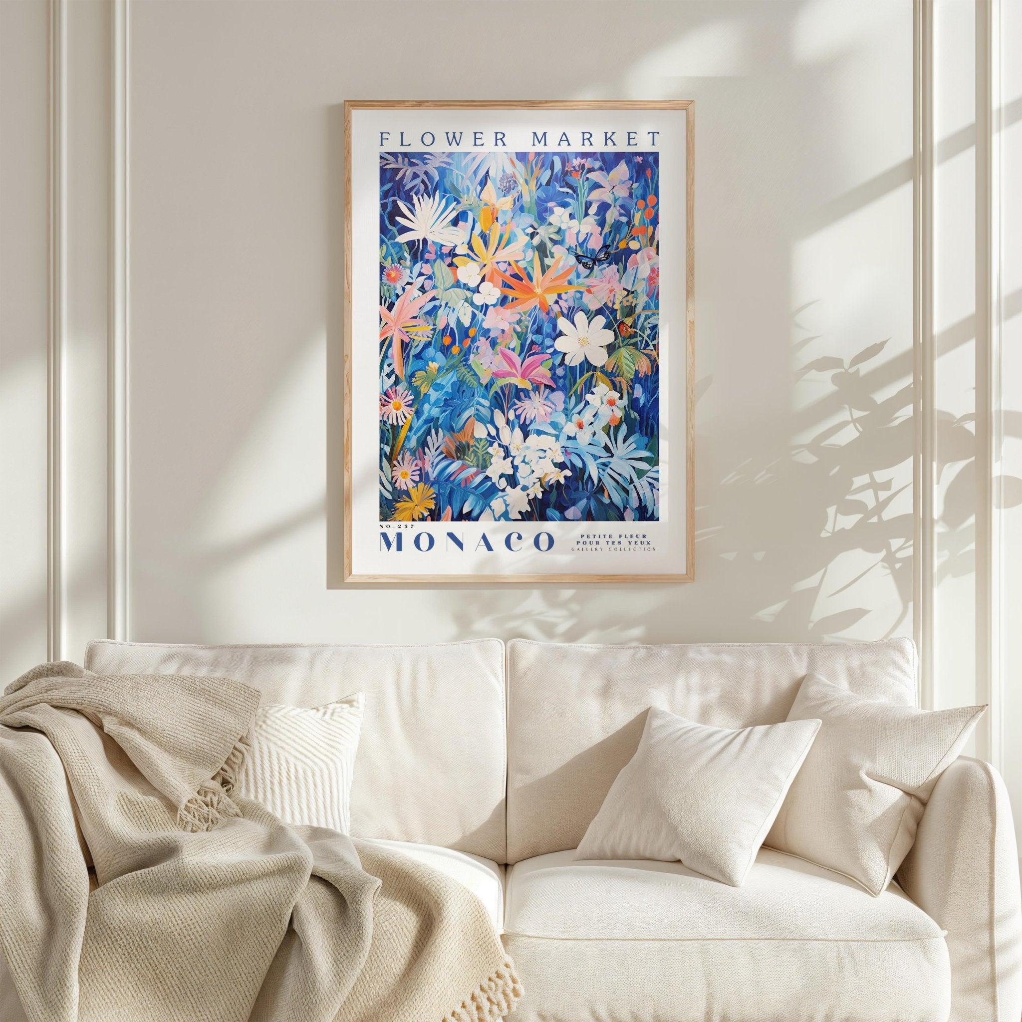Monaco Flower Market Poster - Poster - Flower Poster